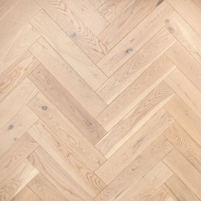 Alpes Pale Oak Herringbone Engineered Wood 15mm Invisible Oiled