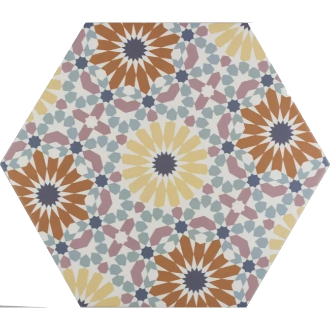 Andalucia Hexagon Patterned Porcelain Wall And Floor Tiles