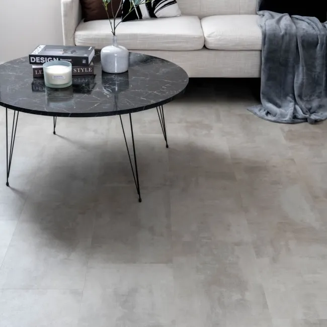 Antalya Grey Stone Tile Luxury Click Vinyl Flooring 5.5mm