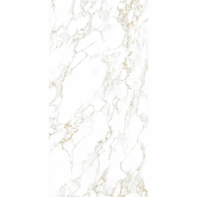 Arabescato Gold Marble Effect Polished Porcelain Wall and Floor Tile