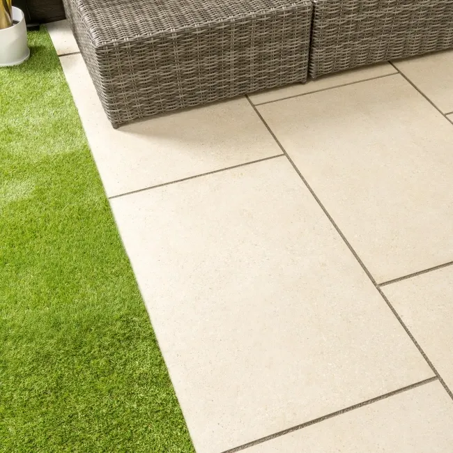 Corten Ivory Limestone Effect Matt Porcelain Outdoor Slab