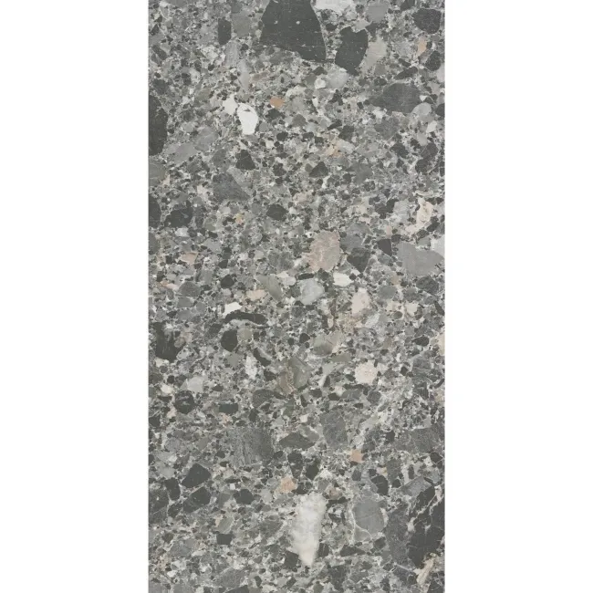 Inlay Graphite Terrazzo Effect Matt Porcelain Outdoor Slab Tile