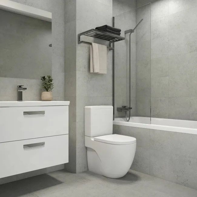 Roca Limestone Effect Grey Matt Porcelain Wall & Floor Tile