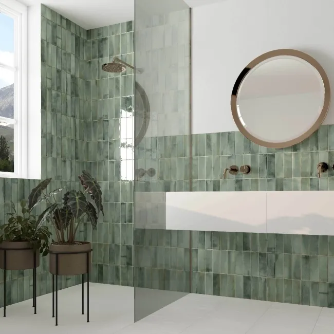 Luma Celadon Green Gloss Ceramic Wall Tile
