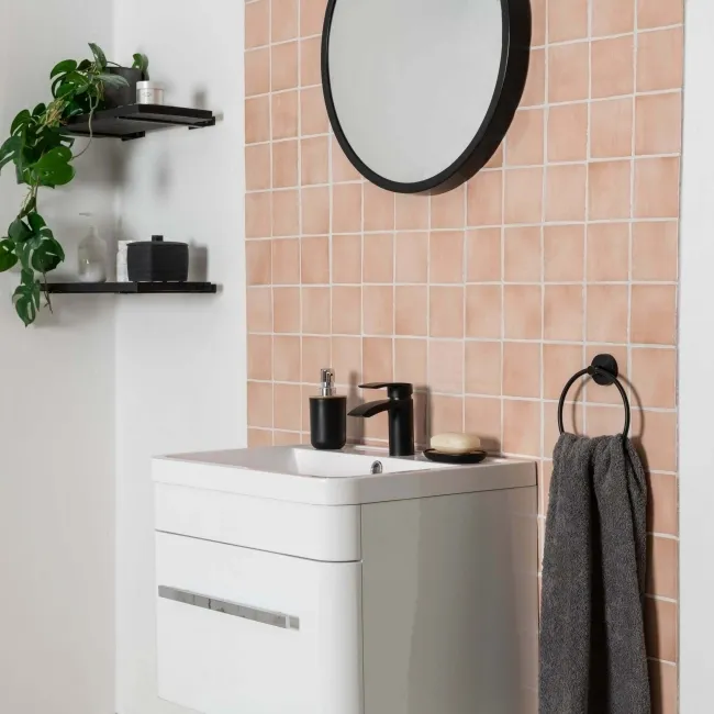 Manacor Blush Pink 100x100mm Wall Tile