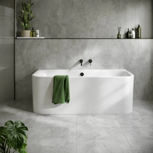 Marmostone Grey Rectified Matt Stone Effect Porcelain Wall and Floor Tile