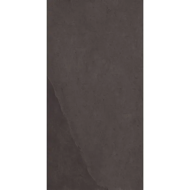 Mustang Black Slate Effect Matt Porcelain Large Wall and Floor Tile