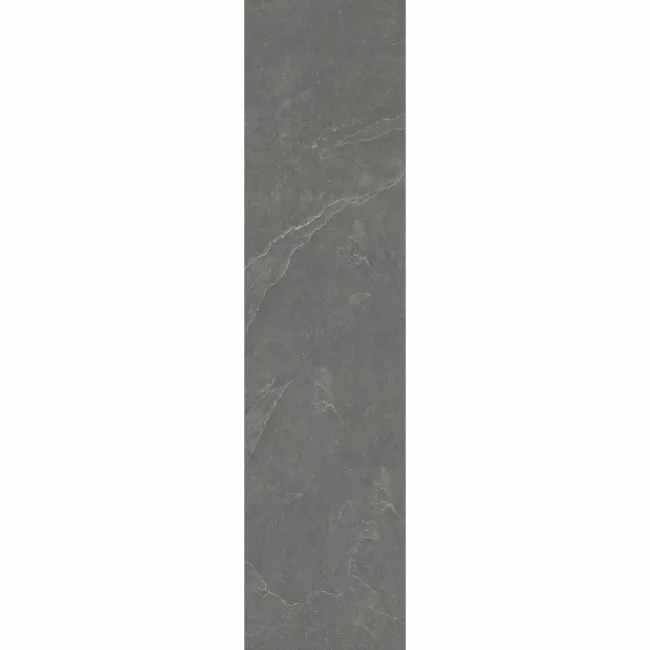 Mustang Light Grey Slate Effect Matt Porcelain Plank Tile