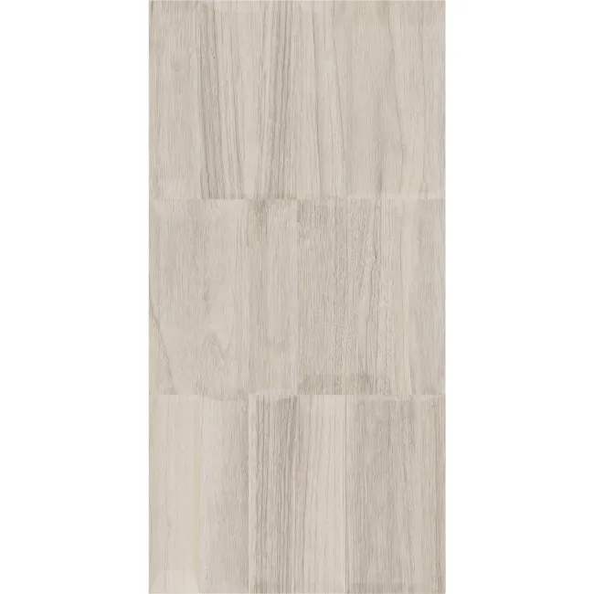 Nogal Block Decor Grey Wood Effect Matt Ceramic Wall Tile