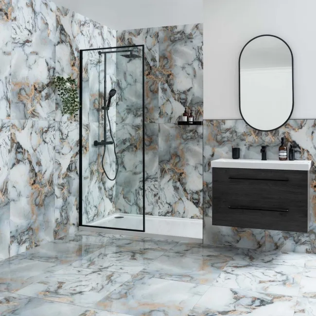 Sky White Marble Effect Polished Porcelain Wall and Floor Tile