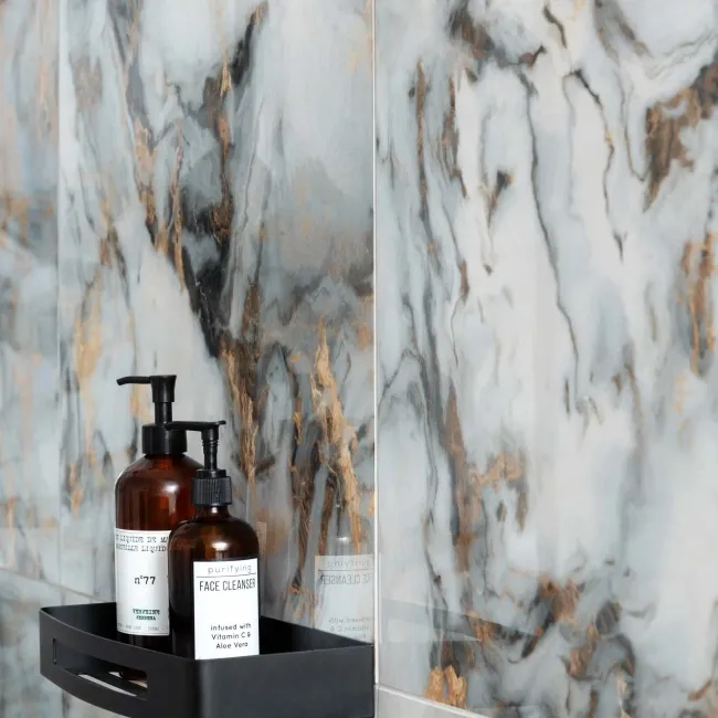 Sky White Marble Effect Polished Porcelain Wall and Floor Tile