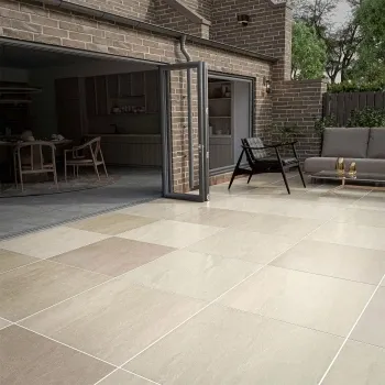 Raj Green Sandstone Effect Matt Porcelain Outdoor Slab