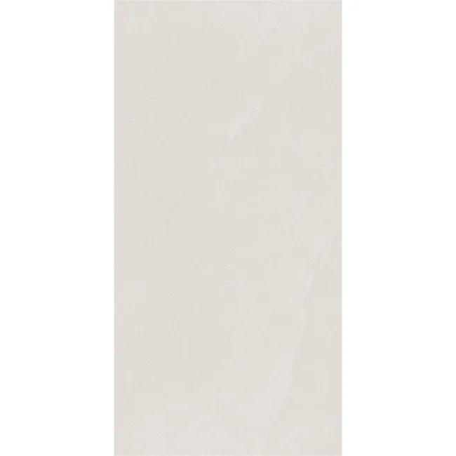 Khali White Stone Effect Matt Porcelain Wall and Floor Tile 