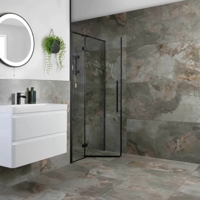 Slate Way Grey Matt Porcelain Wall and Floor Tile
