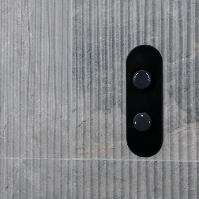 Tuscan Greige Embossed Decor Stone Effect Matt Ceramic Wall Tile