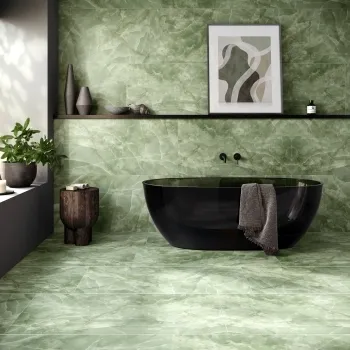 Omen Green Onyx Marble Effect Matt Porcelain Tile
