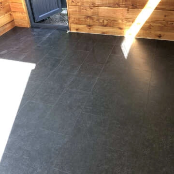 Concrete Effect Anthracite Tile Luxury Click Vinyl Flooring 5mm