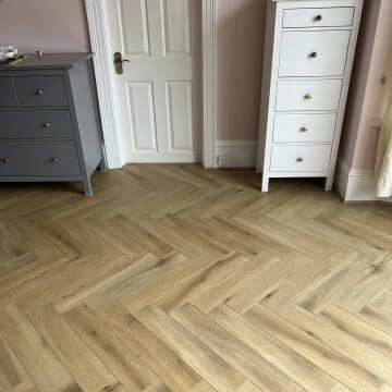 Chason Shortbread Herringbone Luxury Click Vinyl Flooring 5mm