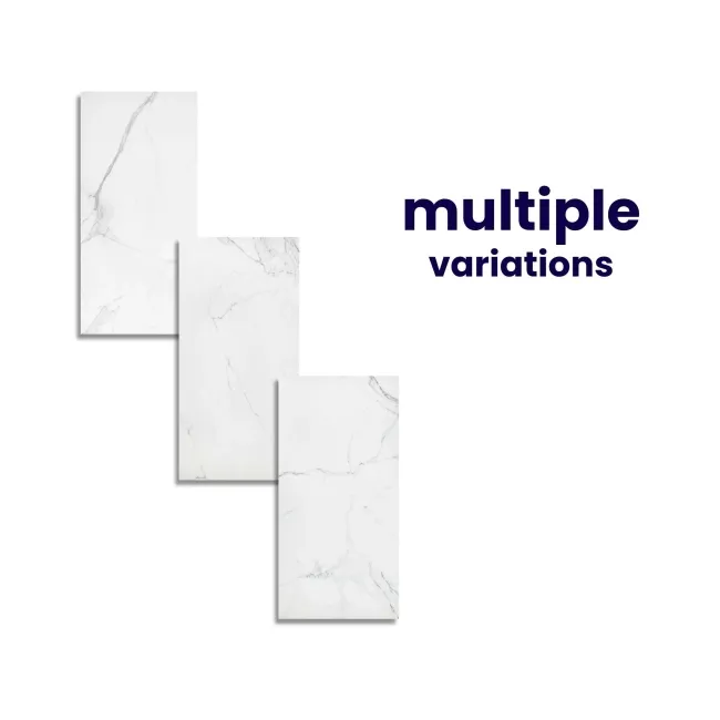 Carrara White Matt Marble Porcelain Floor Tile