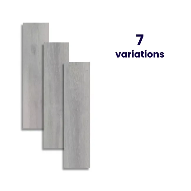 Baron Grey Oak Wood Effect Matt Porcelain Floor Tile