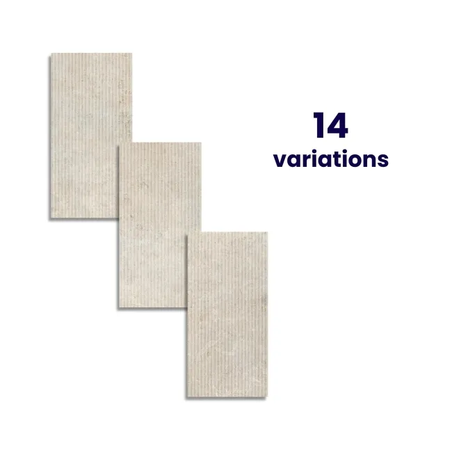 Roca Limestone Effect Decor Ivory Matt Ceramic Wall Tile