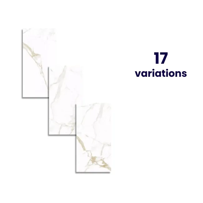 Carrera Gold Marble Effect Rectified Matt Porcelain Wall & Floor Tile