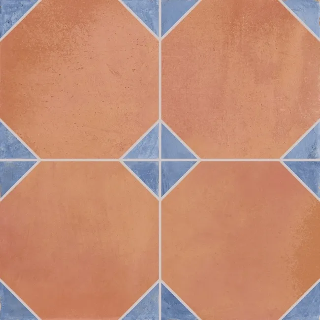Dover Terracotta Effect Blue Matt Porcelain Tile