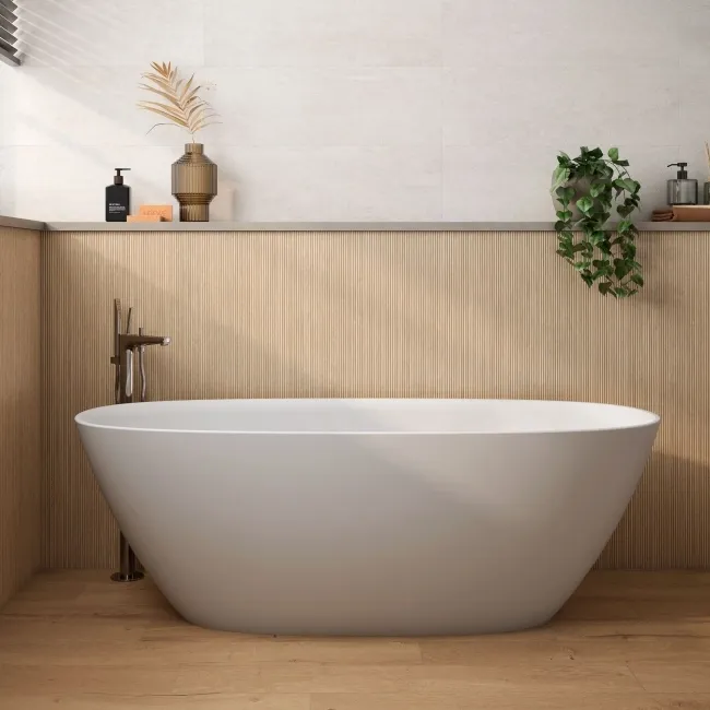 Roca Indiana Light Oak Fluted Wood Effect Matt Ceramic Tile