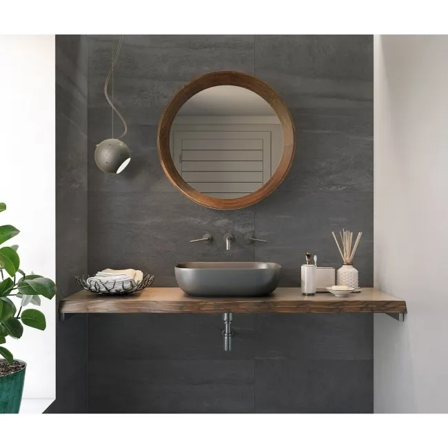 Cliff Grafite Grey Porcelain Wall And Floor Tiles