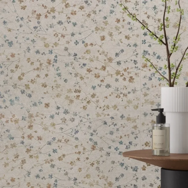 Roca Brixstone Floral Decor Beige Matt Ceramic Wall Tile