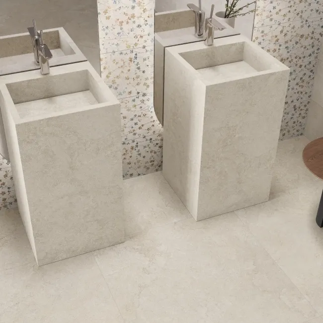 Roca Brixstone Floral Decor Beige Matt Ceramic Wall Tile