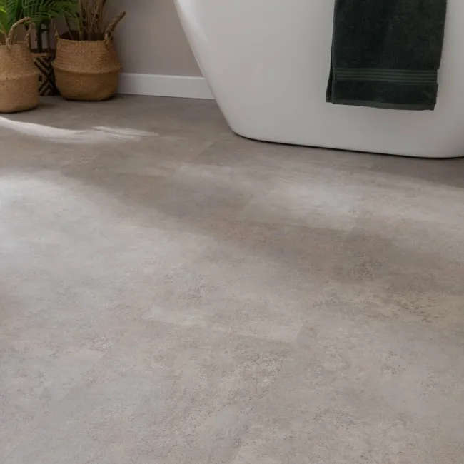 Antalya Greige Stone Tile Luxury Click Vinyl Flooring 5.5mm