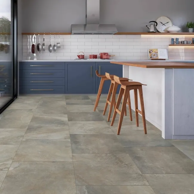Arizona Anti Slip Grey Stone Effect Matt Porcelain Floor Tile