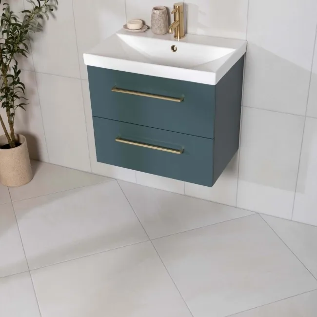 Augusta White Slate Effect Matt Porcelain Wall and Floor Tile