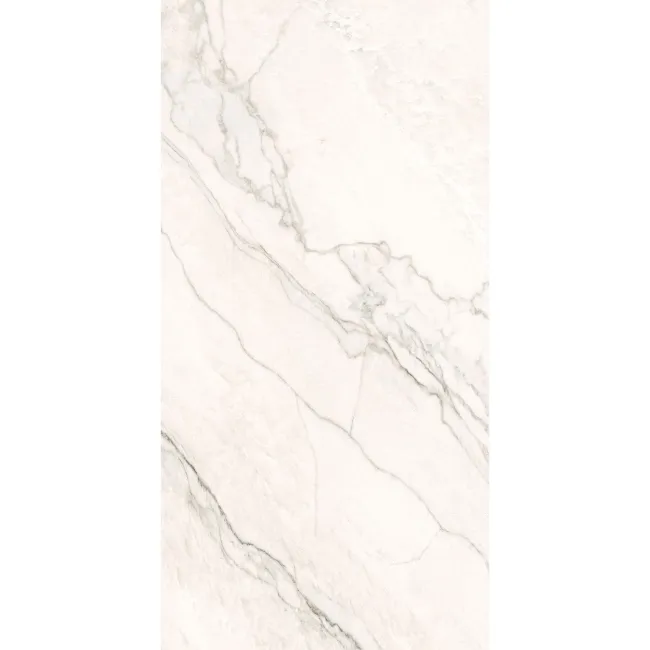 Caelum White Marble Effect Semi Polished Porcelain Wall and Floor Tile 