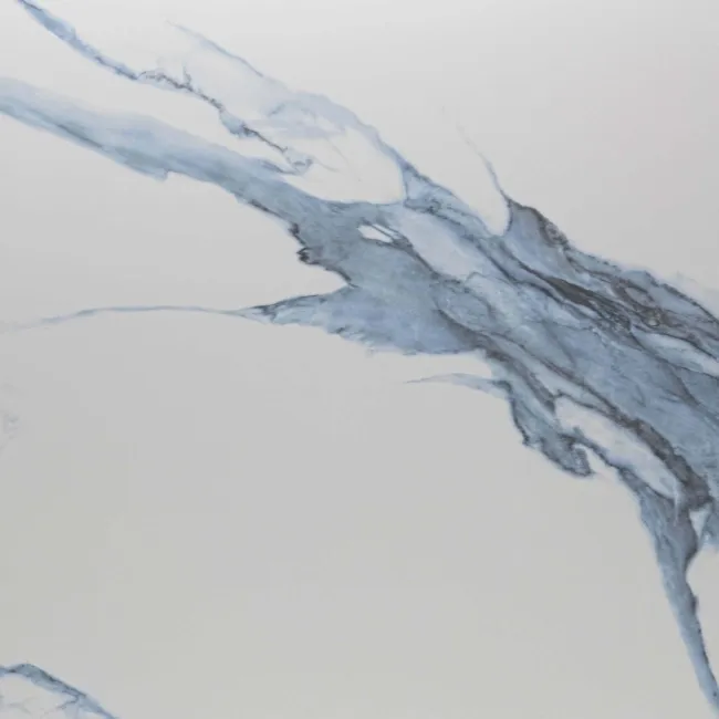Calacatta Blue Marble Effect Polished Porcelain Floor Tile