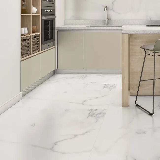 Carrara White Matt Marble Porcelain Floor Tile