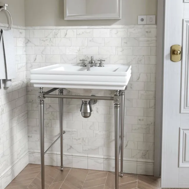 Carrara White Marble Effect Matt Brick Wall Tiles