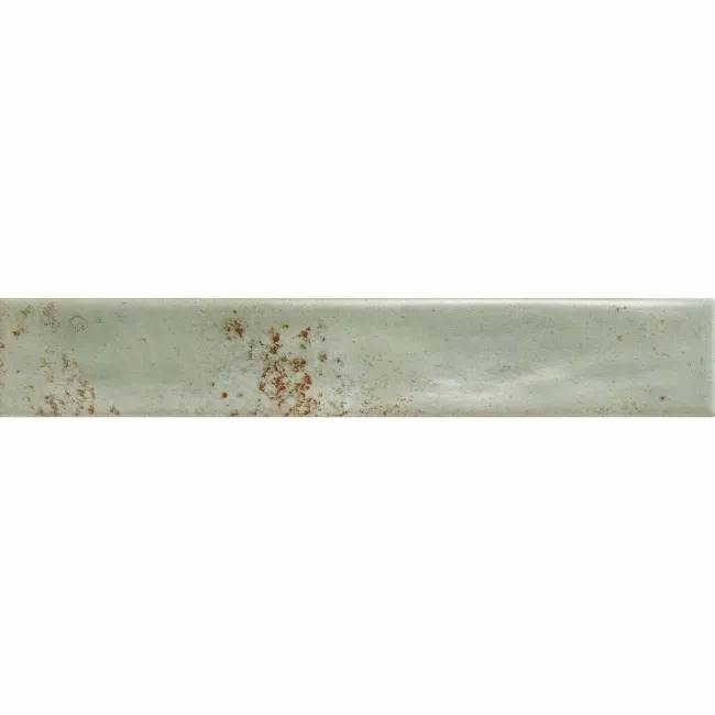 Cool Sage Green Brick Effect Matt Ceramic Wall Tile