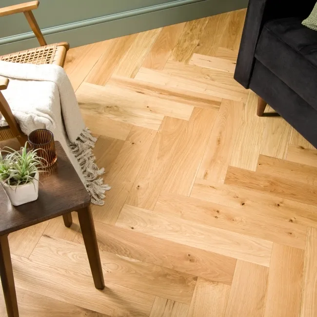 Delamere Herringbone Classic Oak Engineered Wood Flooring 13mm Oiled