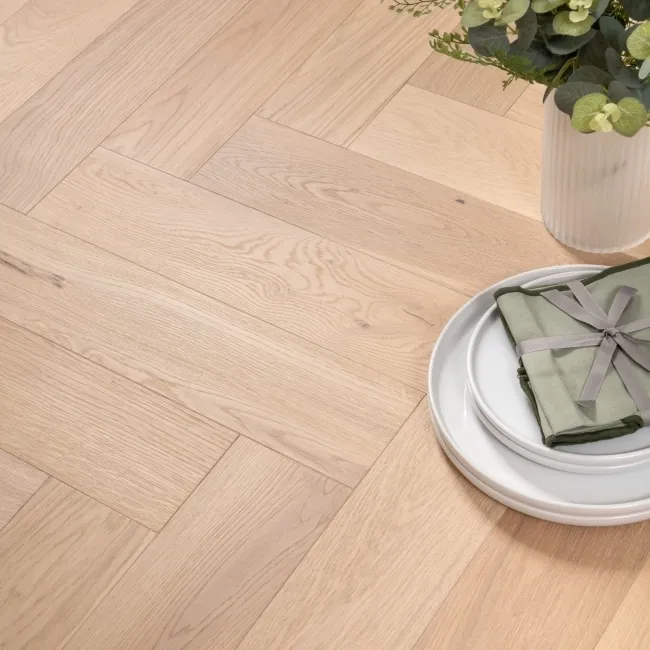 Delamere Herringbone Modern Oak Engineered Wood Flooring 13mm Oiled
