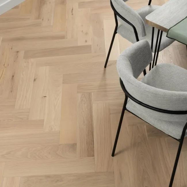 Delamere Herringbone Modern Oak Engineered Wood Flooring 13mm Oiled