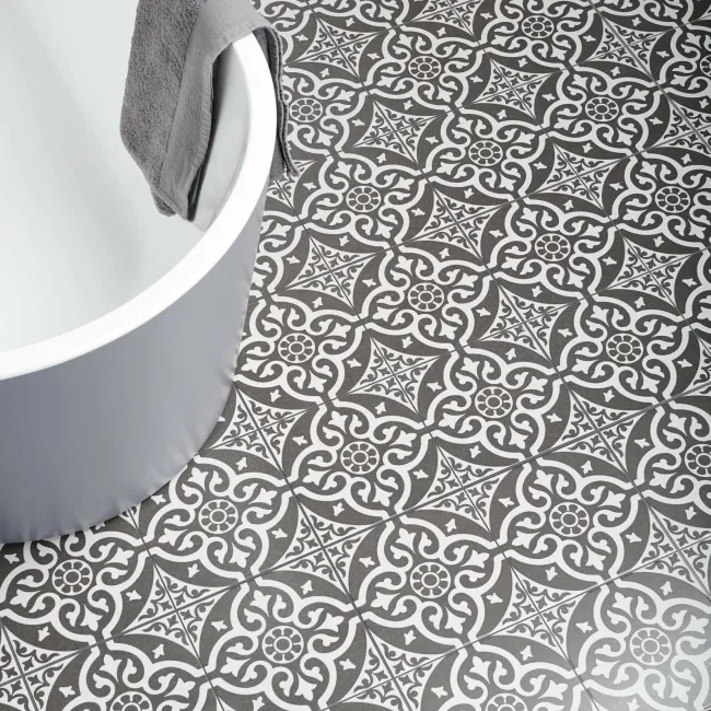 Devonstyle Black Pattern Wall and Floor Tiles