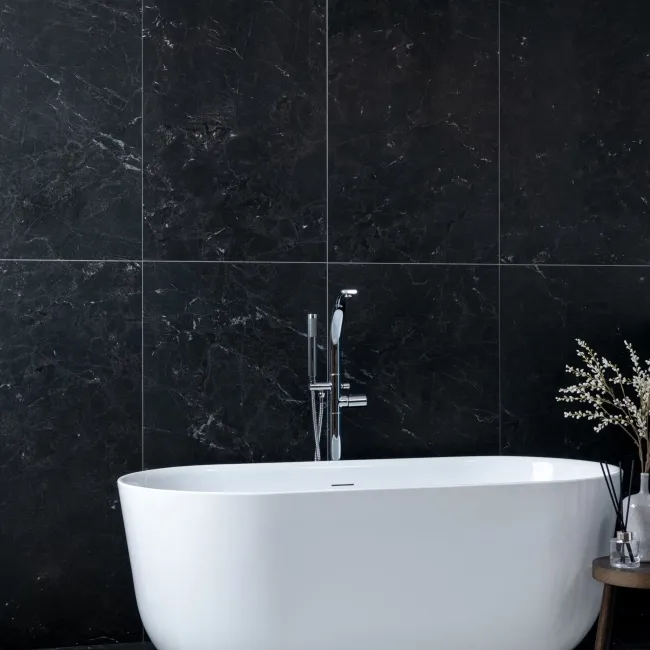 Neeko Black Stone Effect Matt Porcelain Tile