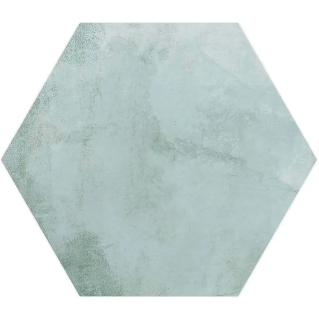 Oasis Aquamarine Hexagon Matt Porcelain Wall and Floor Tile