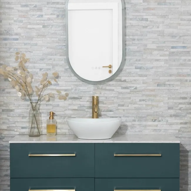 Rio White Split Face Effect Italian Porcelain Wall Tile