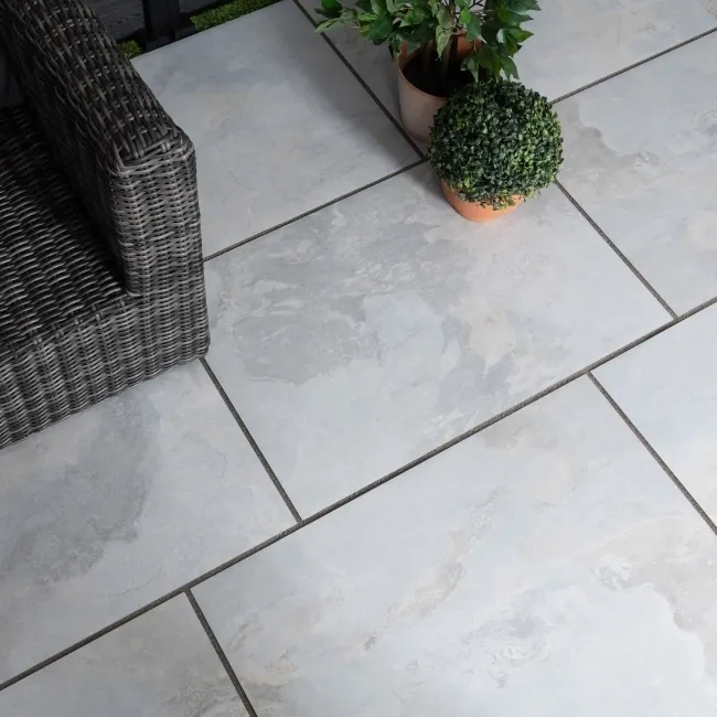 Slate Way Light Grey Matt Porcelain Outdoor Slab