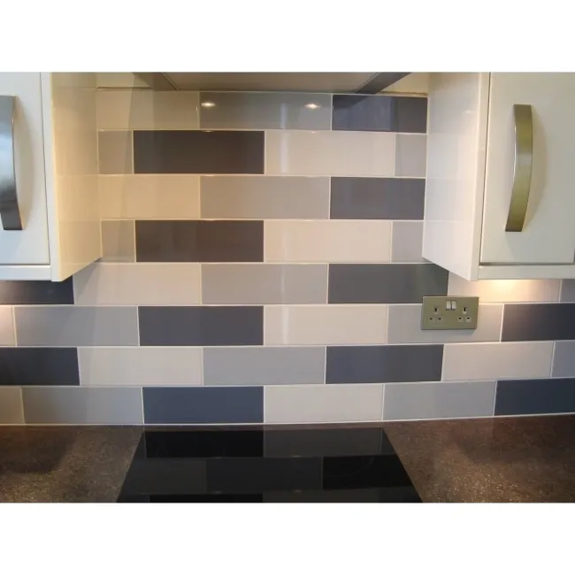 Linear Dark Grey Gloss Wall Tiles