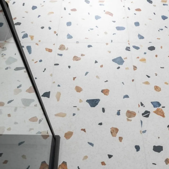 Trend White Terrazzo Multicolour Wall and Floor Tile