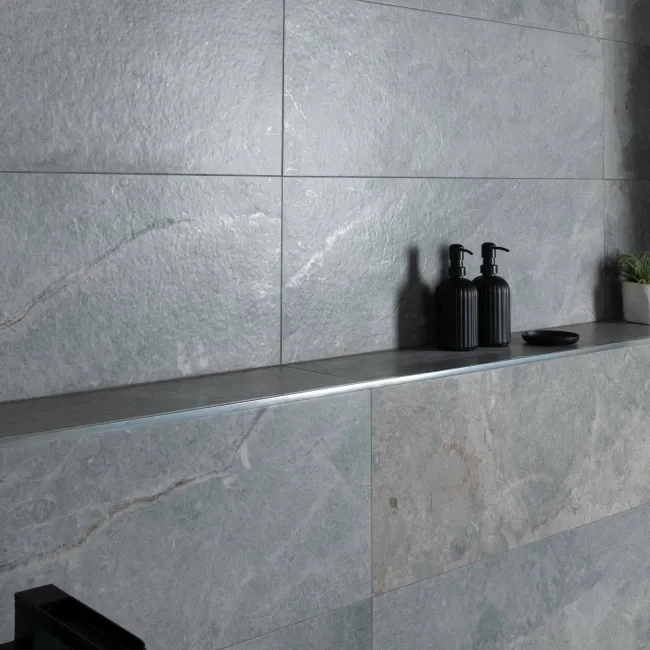 Tuscan Dark Grey Stone Effect Matt Ceramic Wall Tile